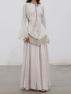 Mutedance 25 Autumn/Winter Waisted Swing Skirt Plant-dyed Highly Handcrafted MD-MD25FW86-hoary
